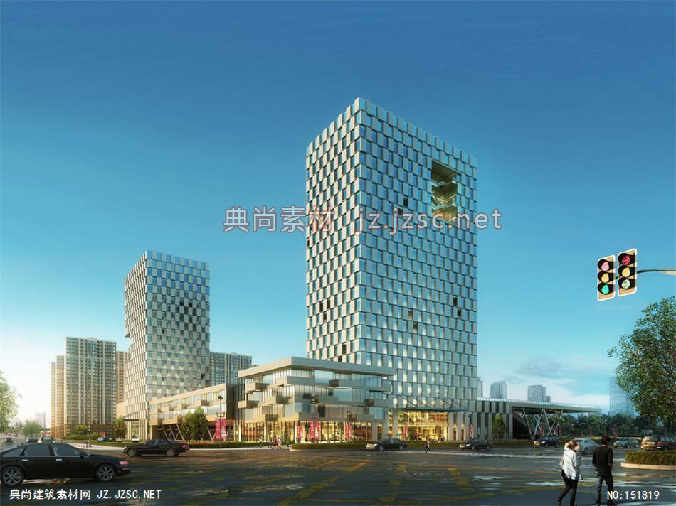 吴江交通枢纽01高层办公效果图+交通及医疗建筑效果图