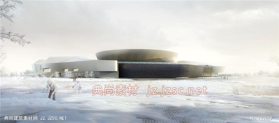 黑龙江博物馆01-规划效果图设计+文化建筑效果图