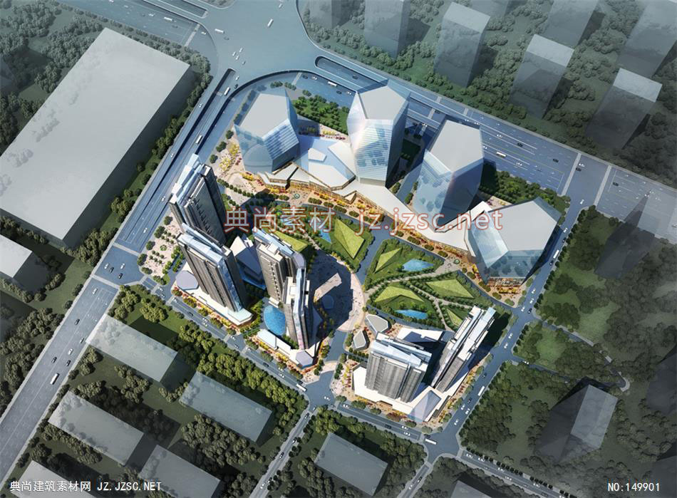 绿地航校项目03 住宅建筑效果图 住宅效果图
