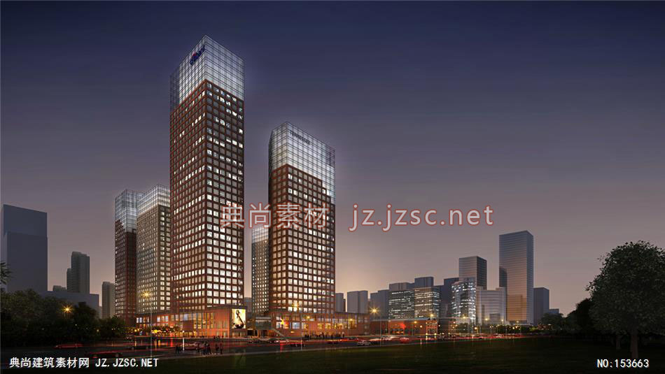 红旗路天拖地块规划01-规划效果图设计+文化建筑效果图