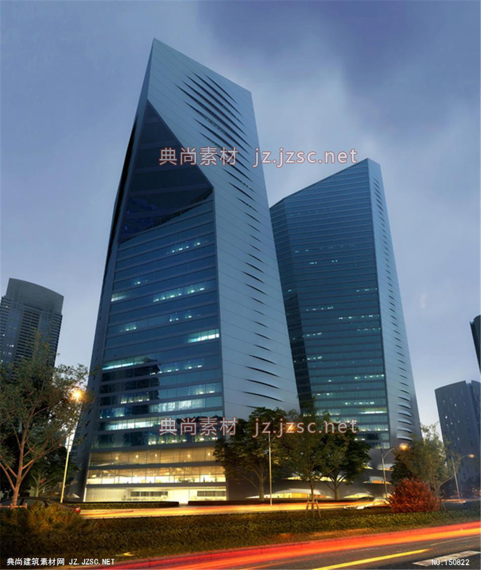 杭州中国人寿大厦02高层办公效果图+交通及医疗建筑效果图