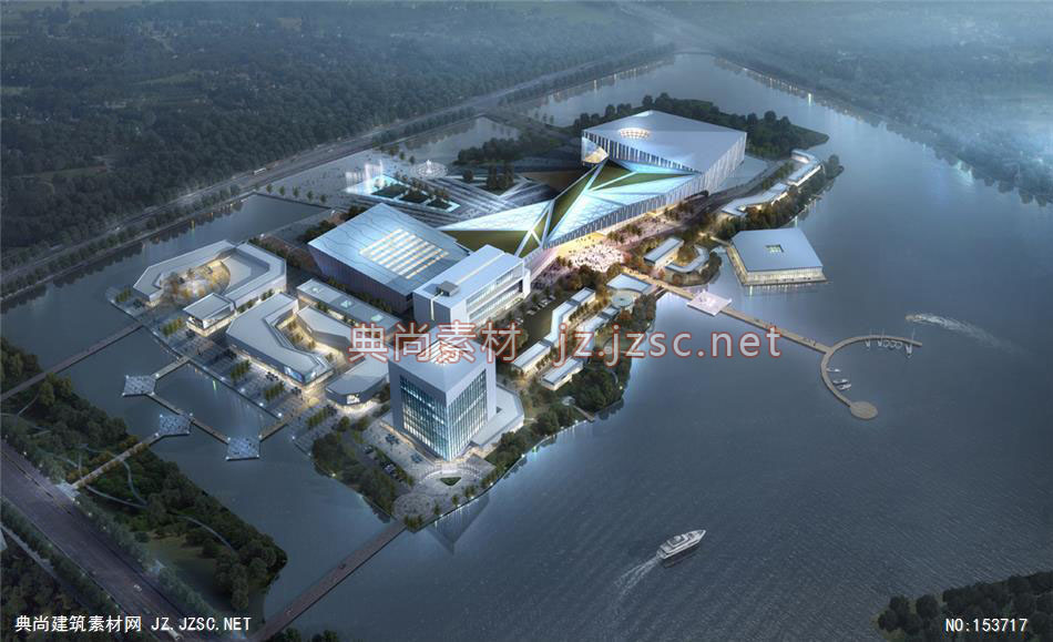 湖州四馆-规划效果图设计+文化建筑效果图