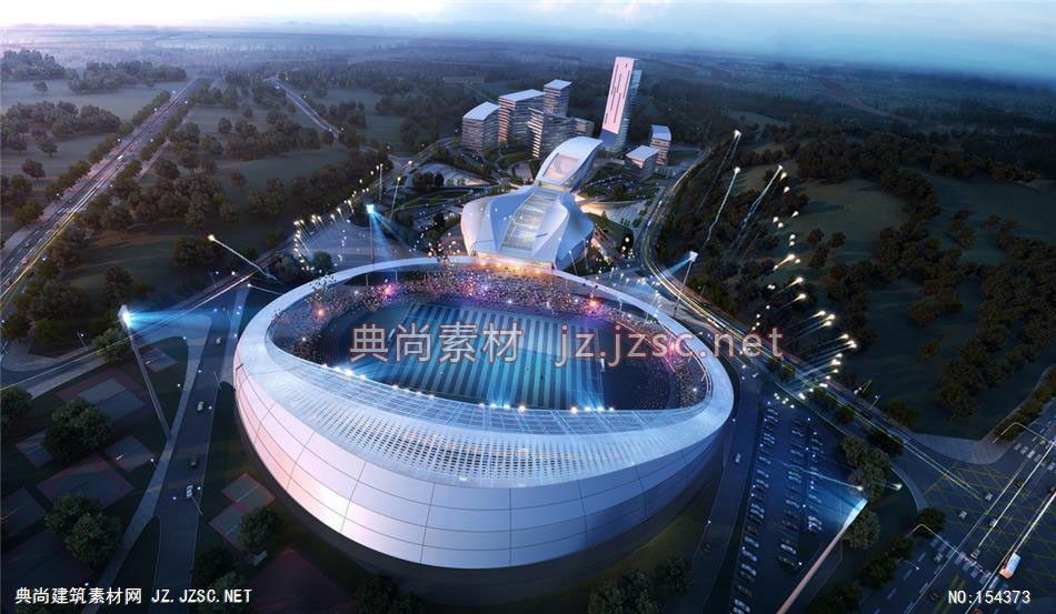 重庆软件教育学校（体艺中心）02-规划效果图设计+文化建筑效果图