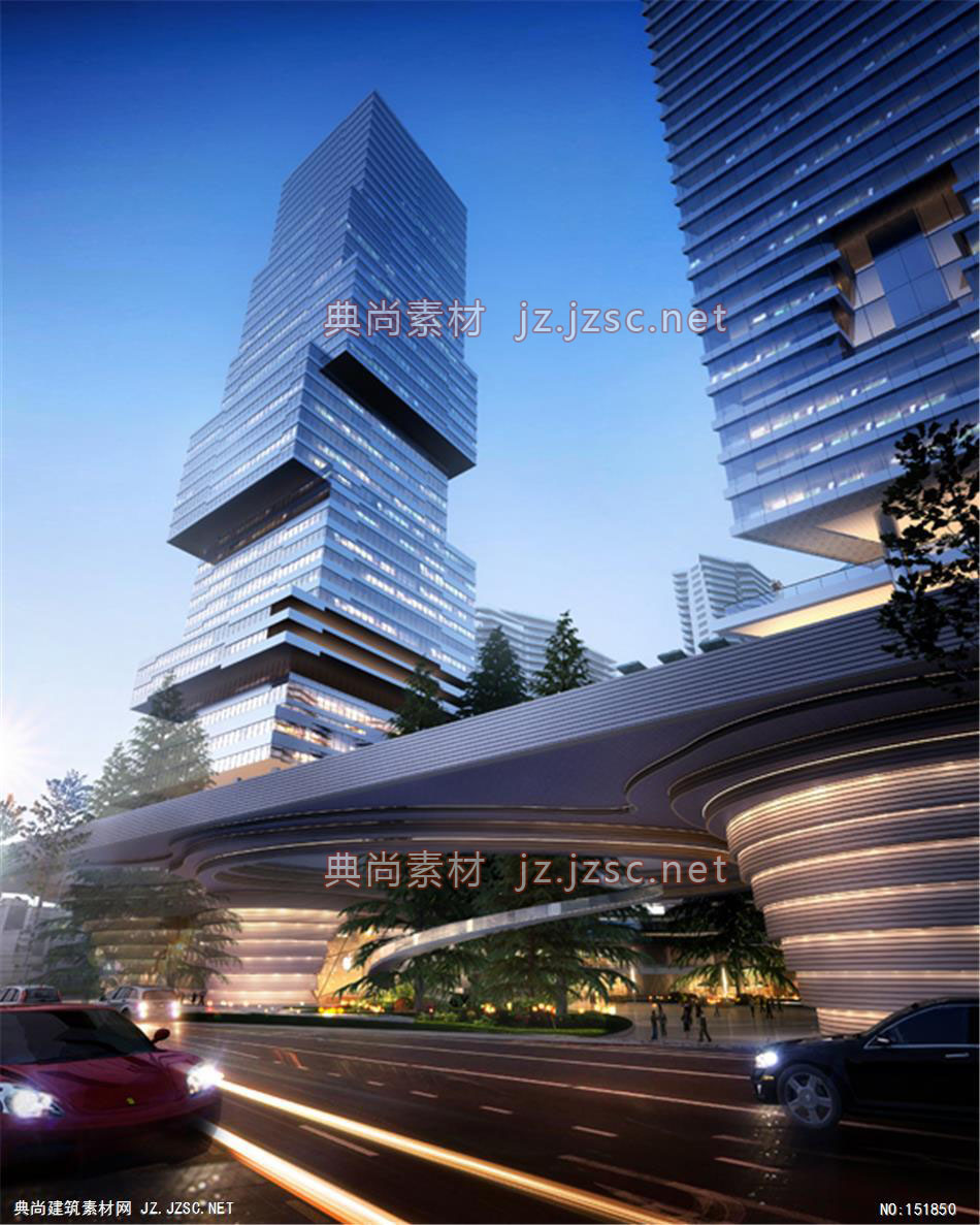武汉交职院项目02高层办公效果图+交通及医疗建筑效果图