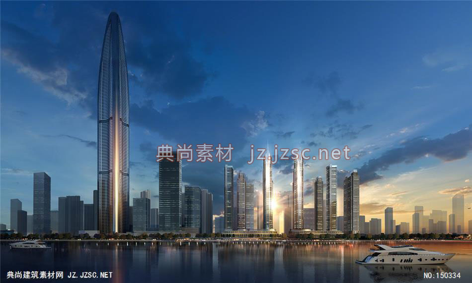 武汉滨江项目12 住宅建筑效果图 住宅效果图