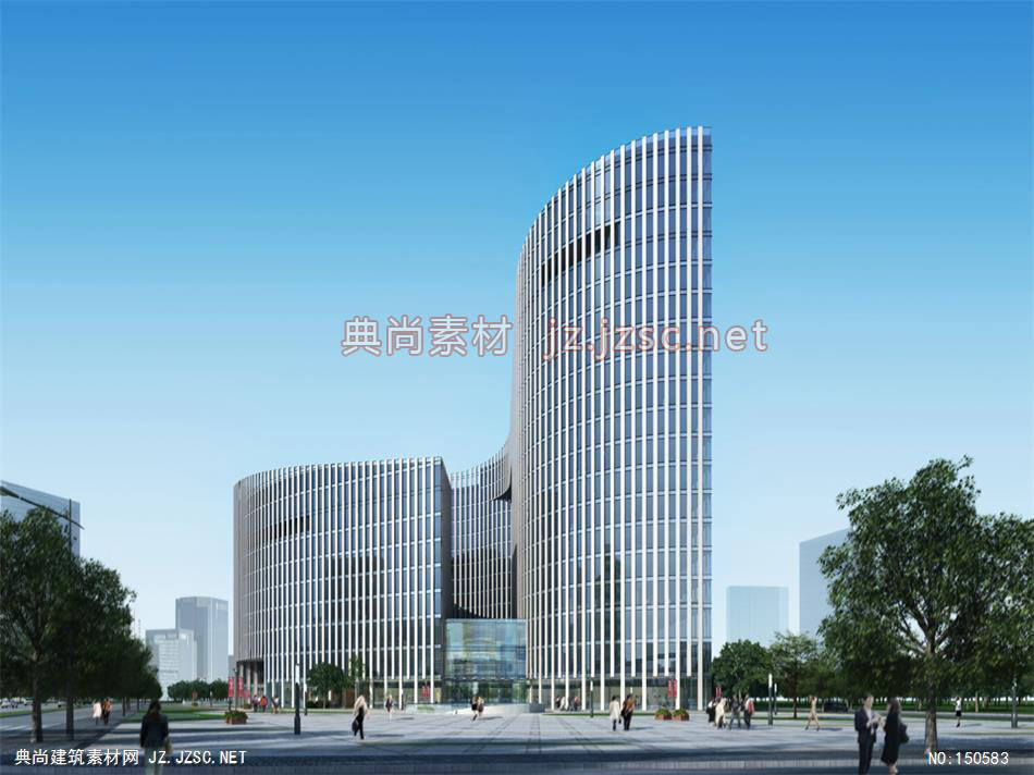 北京长春桥项目01高层办公效果图+交通及医疗建筑效果图