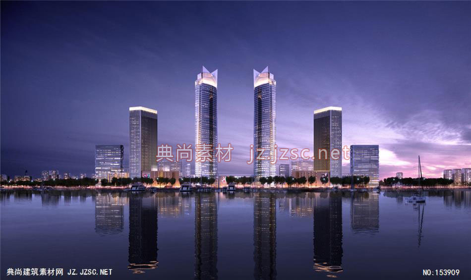江西九江某城市规划01-规划效果图设计+文化建筑效果图