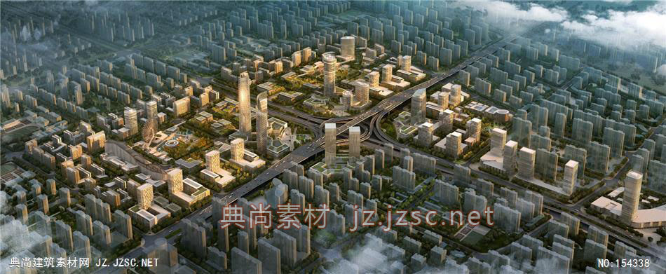 郑州某规划03-规划效果图设计+文化建筑效果图