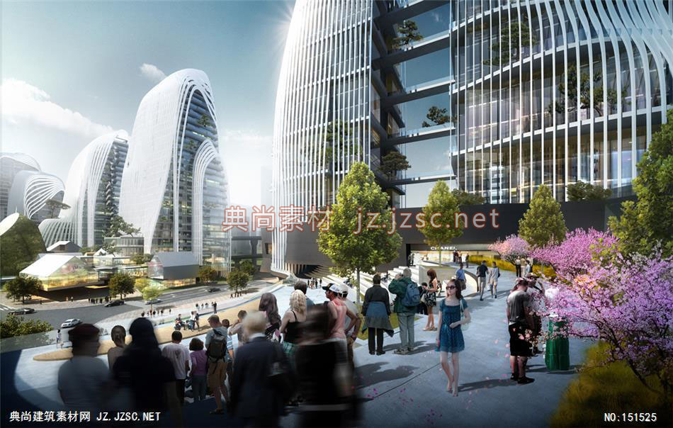 南京某项目二期新方案高层办公效果图+交通及医疗建筑效果图