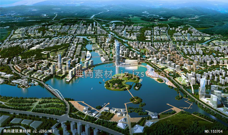 广州某规划07-规划效果图设计+文化建筑效果图