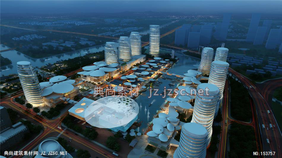 杭州管家漾码头规划02-规划效果图设计+文化建筑效果图