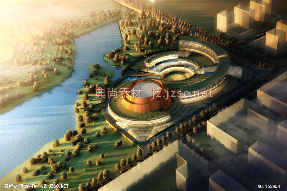即墨经济开发区会议会展中心01-规划效果图设计+文化建筑效果图