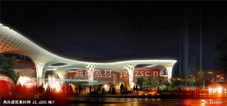 海南国际生态文化体育城规划设计02-规划效果图设计+文化建筑效果图
