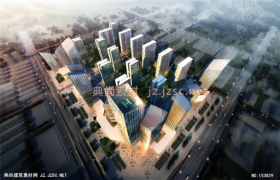 石家庄中铁项目-规划效果图设计+文化建筑效果图