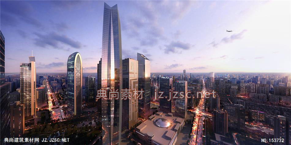 广州珠江新城-规划效果图设计+文化建筑效果图