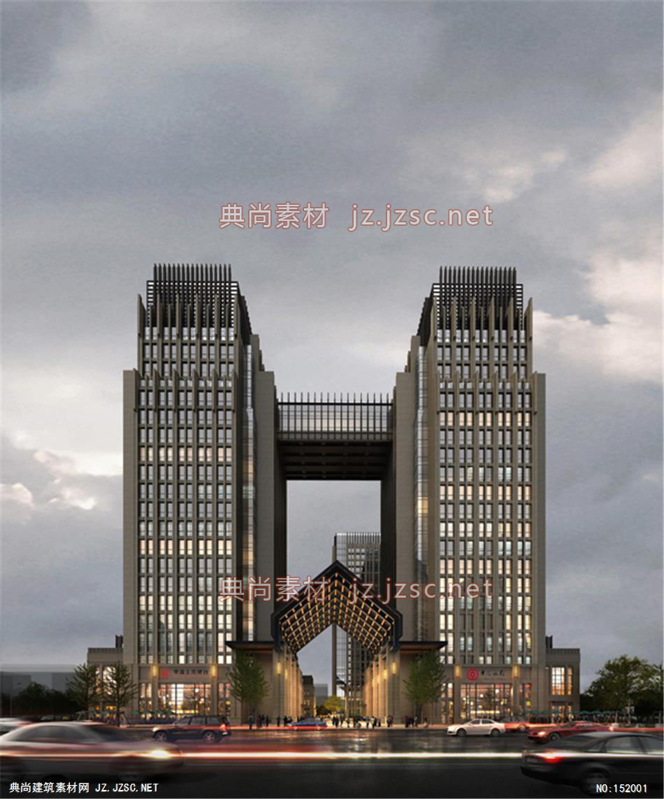 恒东广场（中国西安）01 商业建筑效果图 商业效果图