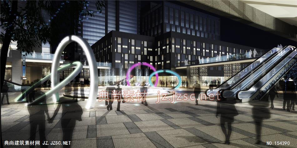 诸暨城西商务区景观03-规划效果图设计+文化建筑效果图