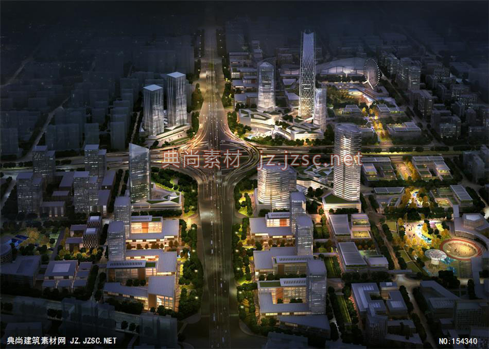郑州某规划04-规划效果图设计+文化建筑效果图