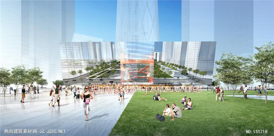 北京CBD-03 商业建筑效果图 商业效果图