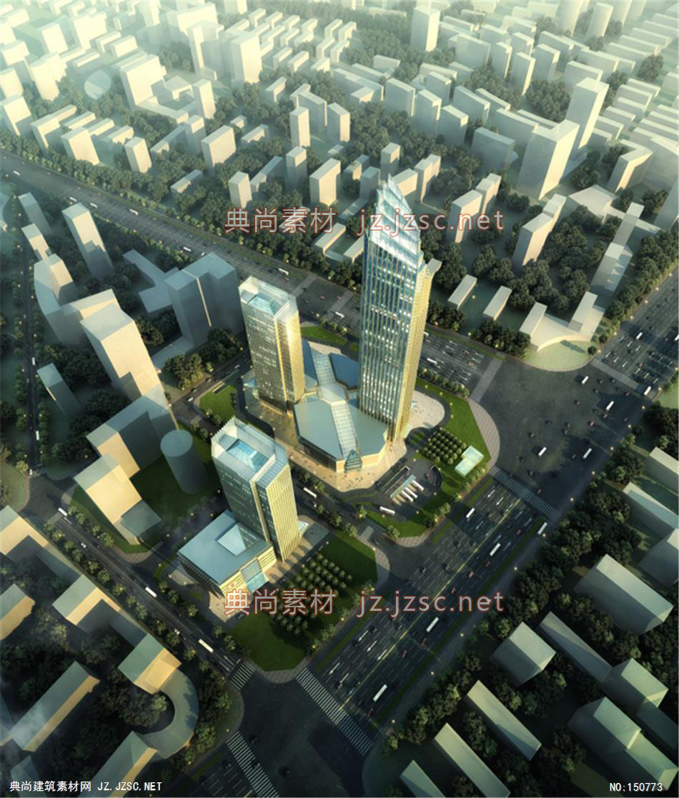 广州地铁运营指挥中心高层办公效果图+交通及医疗建筑效果图