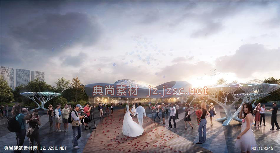 亳州文化园-规划效果图设计+文化建筑效果图