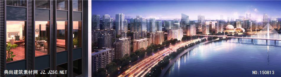 杭州赞成中心01高层办公效果图+交通及医疗建筑效果图