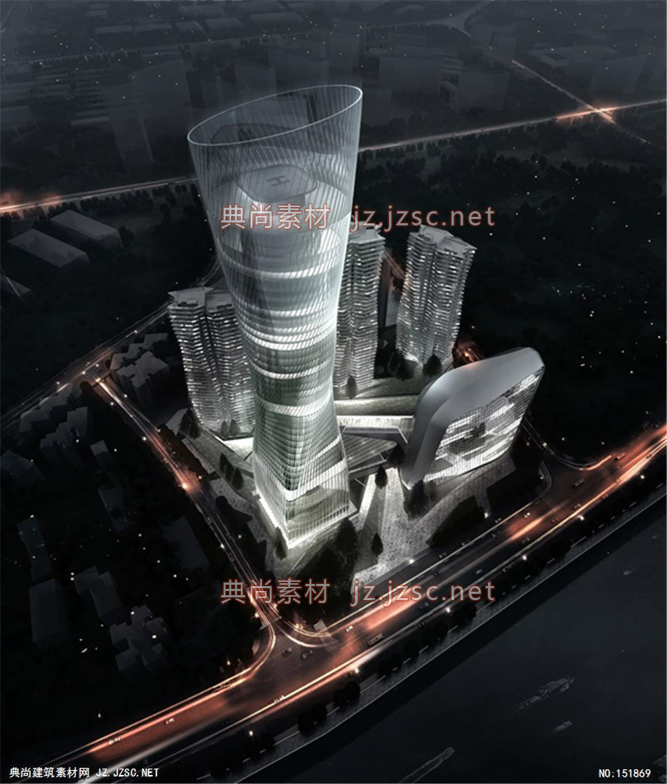 武汉交职院项目09高层办公效果图+交通及医疗建筑效果图