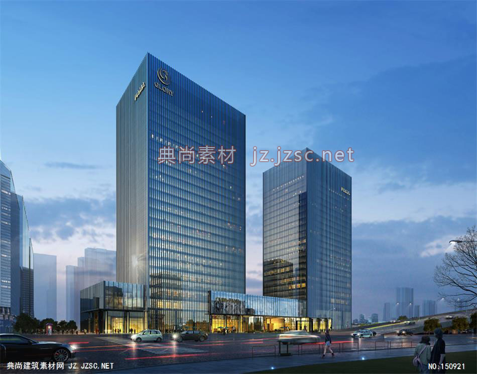 惠州某项目02高层办公效果图+交通及医疗建筑效果图