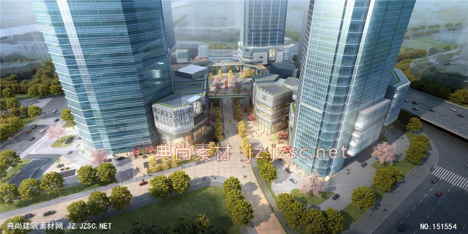 宁波绿地中心05高层办公效果图+交通及医疗建筑效果图