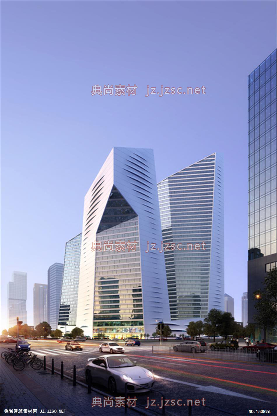 杭州中国人寿大厦03高层办公效果图+交通及医疗建筑效果图