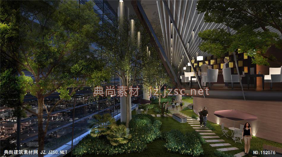 中联大楼新一轮方案11高层办公效果图+交通及医疗建筑效果图