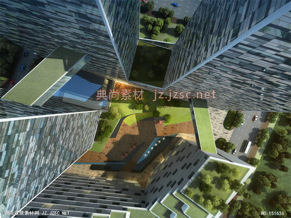 天津泰达慧谷项目05高层办公效果图+交通及医疗建筑效果图