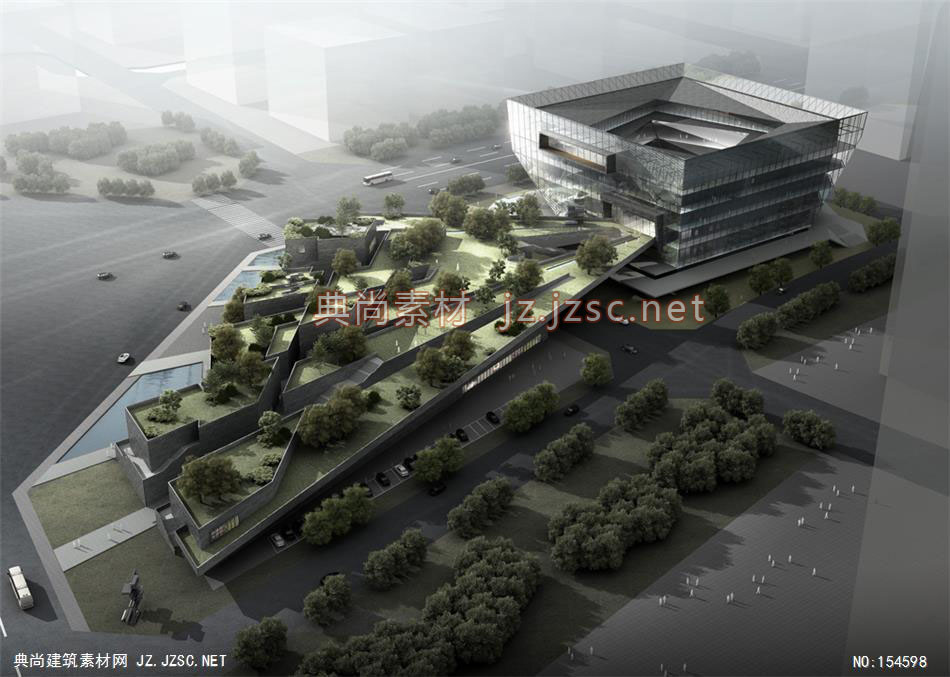 中国摄影博物馆03-规划效果图设计+文化建筑效果图