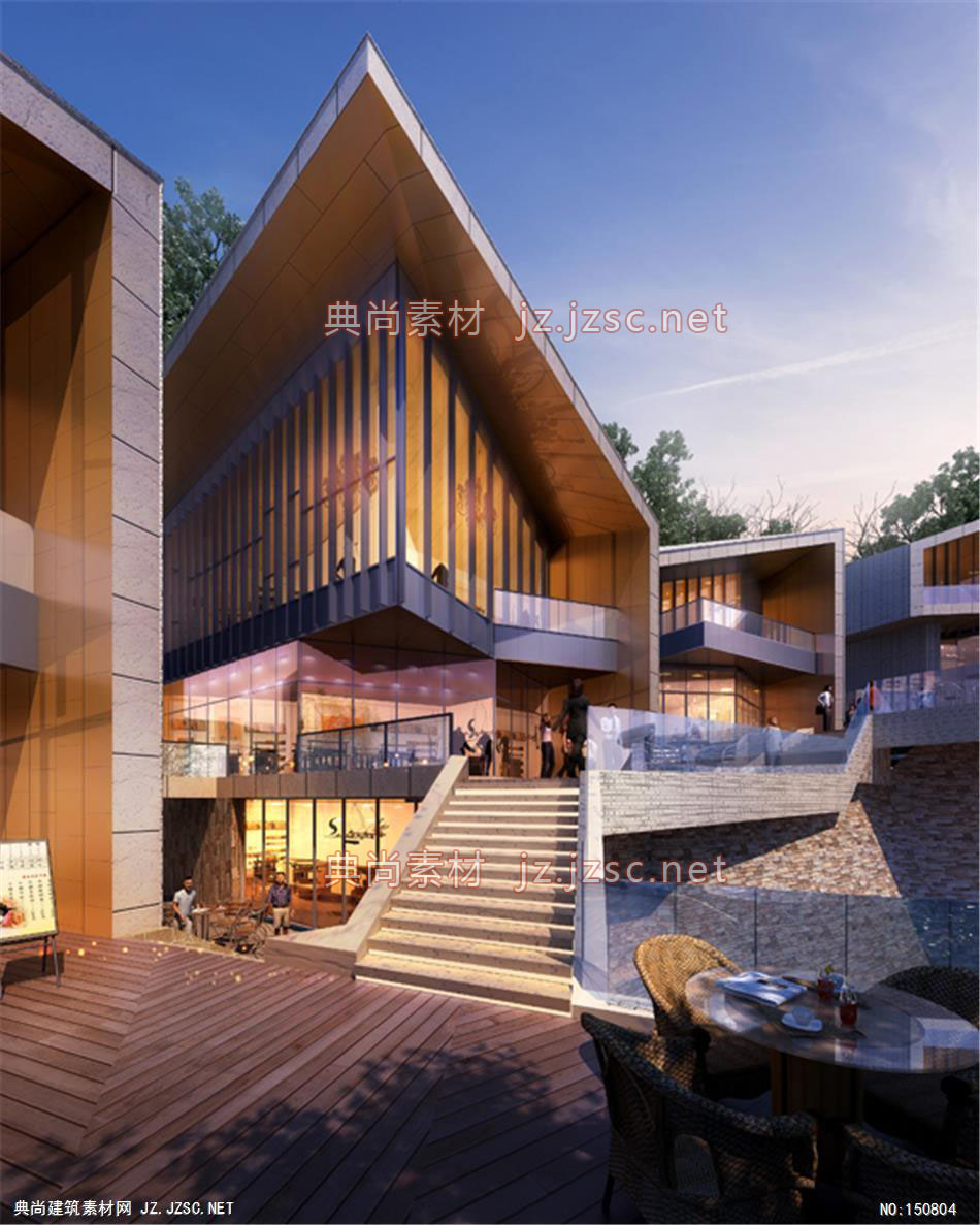 世贸石狮项目14别墅效果图+多层办公效果图建筑