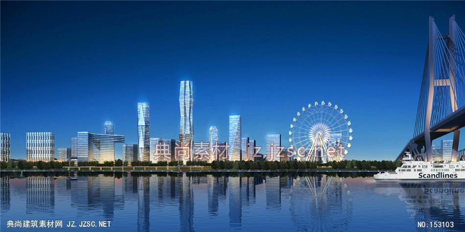 滨江城市设计03-规划效果图设计+文化建筑效果图