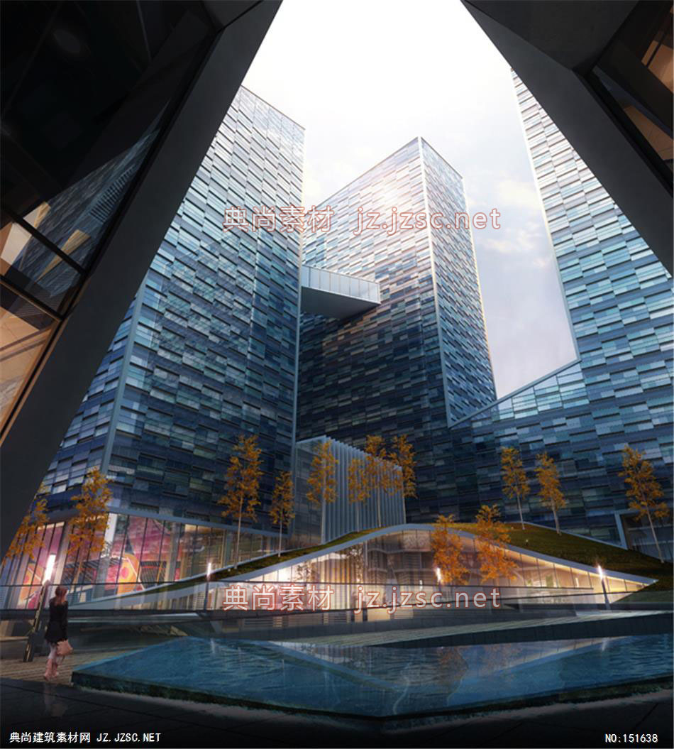 天津泰达慧谷项目06高层办公效果图+交通及医疗建筑效果图