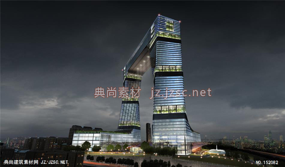 中联大楼新一轮方案15高层办公效果图+交通及医疗建筑效果图