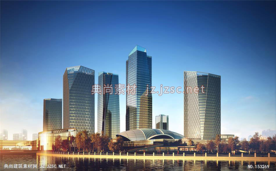 高淳城市设计核心区规划方案03-规划效果图设计+文化建筑效果图