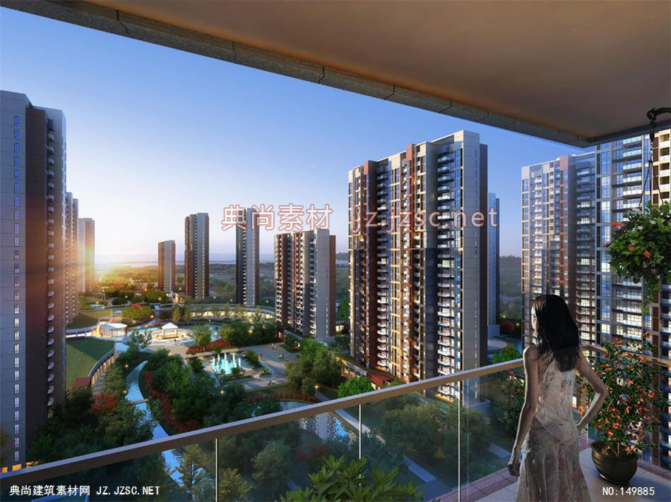 九江万泰项目- 住宅建筑效果图 住宅效果图