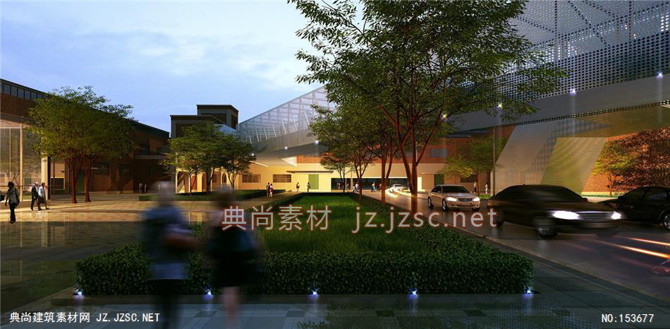 红旗路天拖地块规划06-规划效果图设计+文化建筑效果图