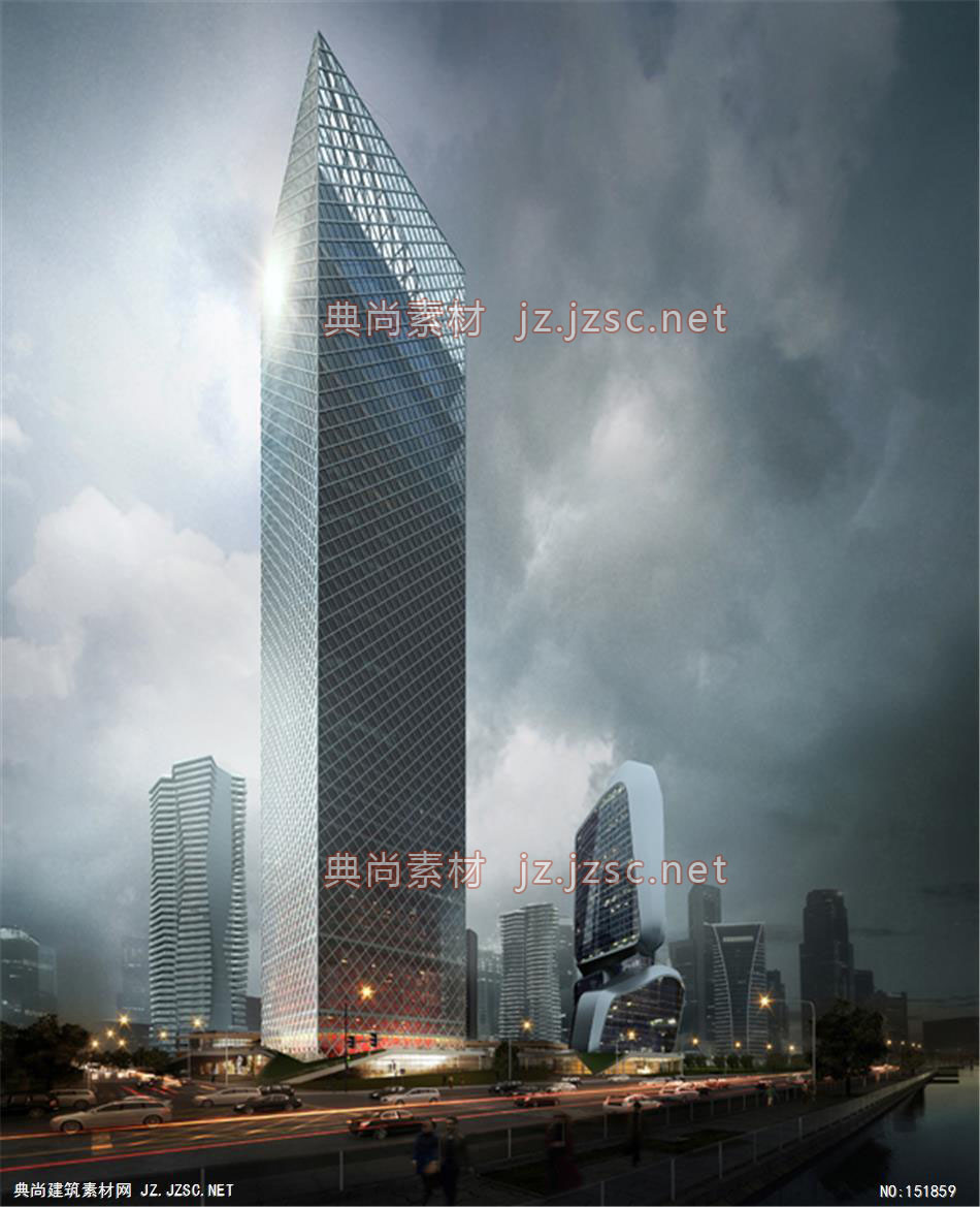 武汉交职院项目05高层办公效果图+交通及医疗建筑效果图