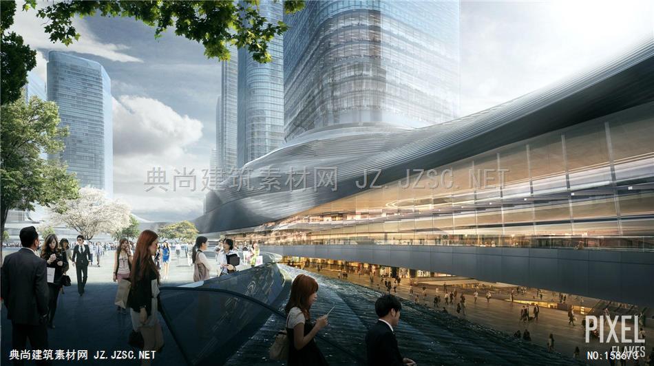 Qianhai-Transportation-Hub pixelflakes 外国公司国外效果图