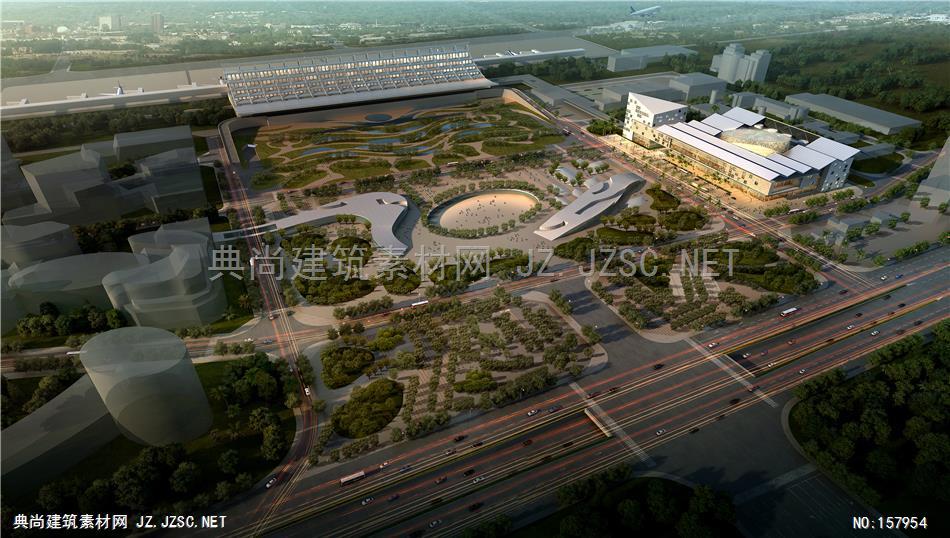 1301-33(规划)-果核--厦门机场配楼-c03-1dgl-ce-zz 建筑效果图