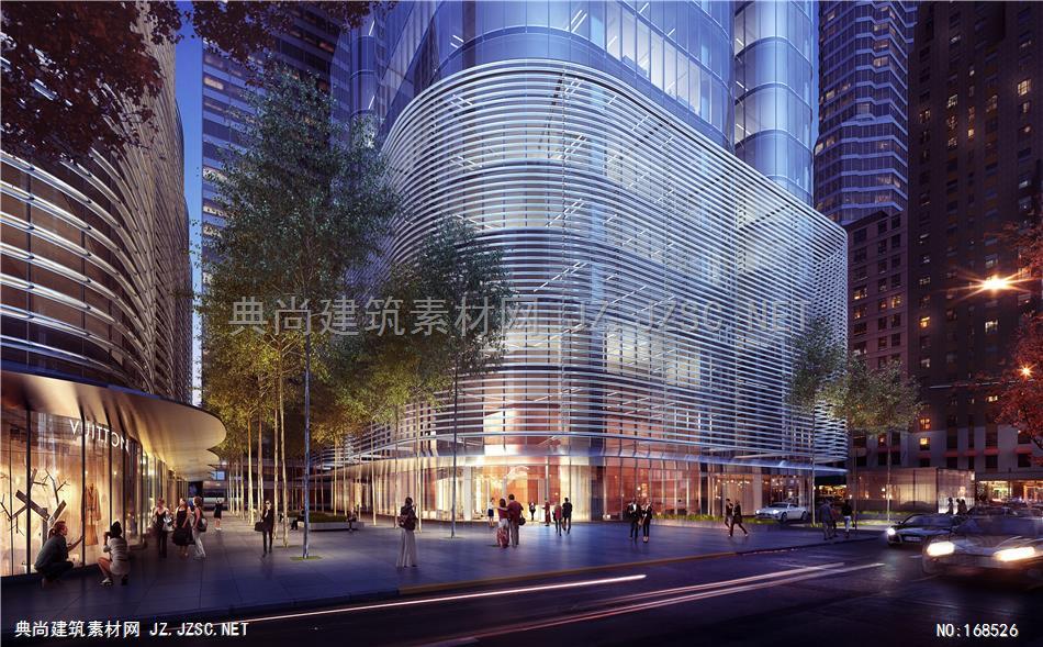 办公楼写字楼效果图办公建筑建筑效果图58-35建筑图片