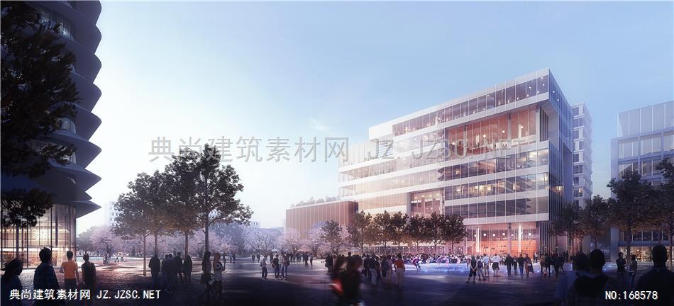 办公楼写字楼效果图办公建筑建筑效果图59-03建筑图片