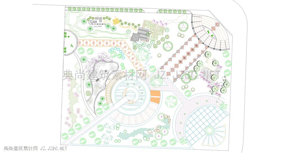 广场景观绿化设计图  现代公园 园林景观 广场绿地景观 公共环境 平面方案 施工图 