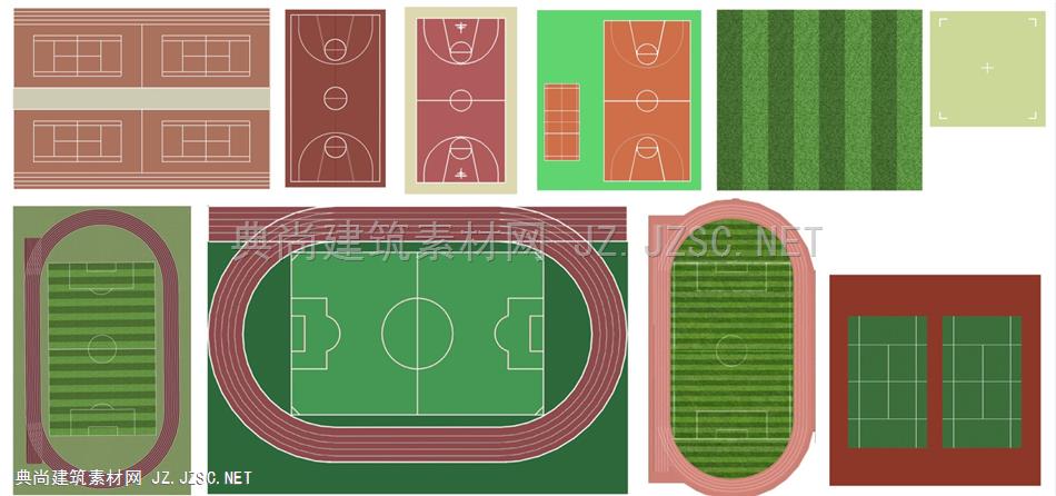 平面-球场、运动场