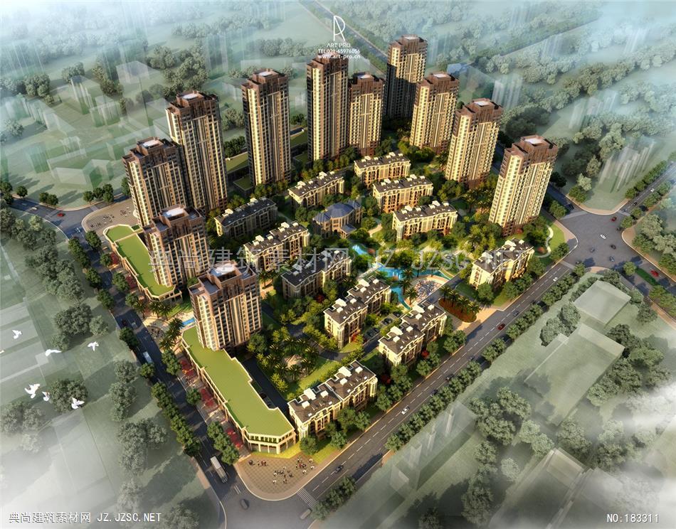 多住宅ART PRO作品_1054建筑效果图