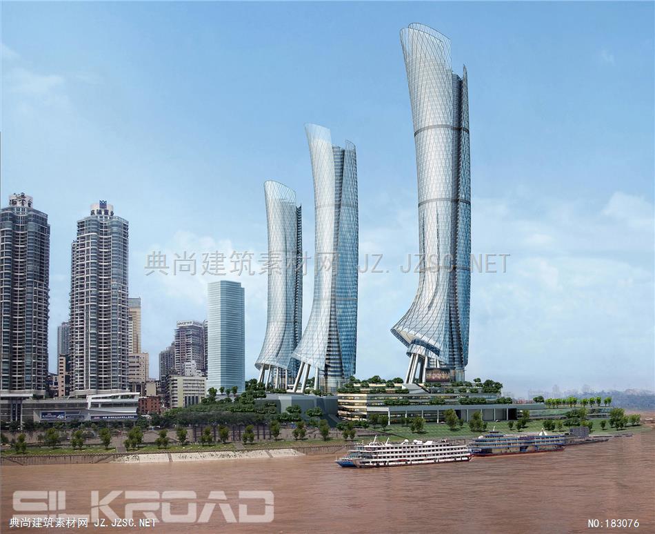 Aedas-重庆朝天门项目015建筑效果图