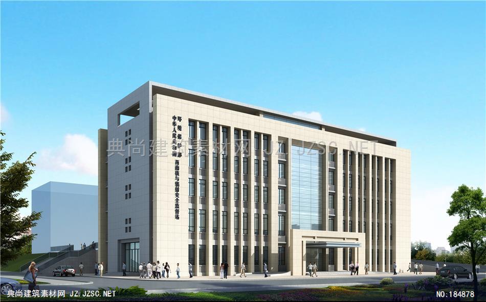 -办公楼效果图002-1五层办公楼五层综合楼